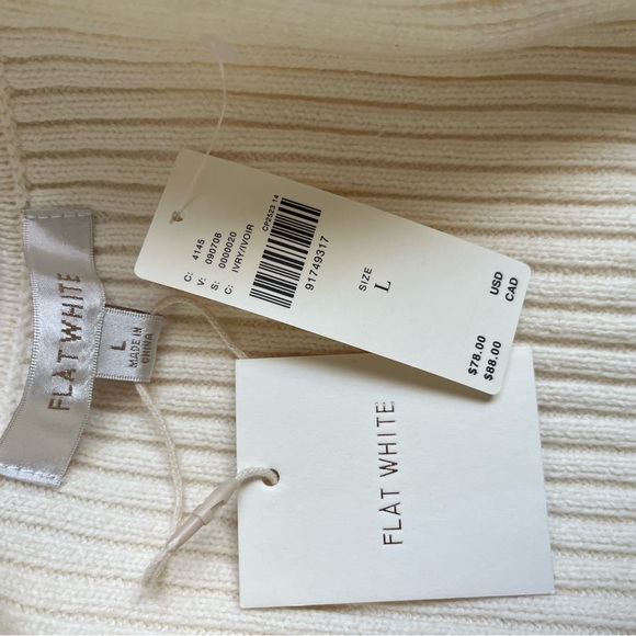 NWT ANTHROPOLOGIE FLAT WHITE KNIT FLORAL CROPPED HALTER TOP SIZE LARGE - Picture 14 of 15